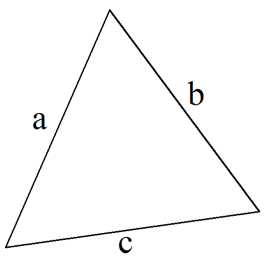 Периметр треугольника по сторонам