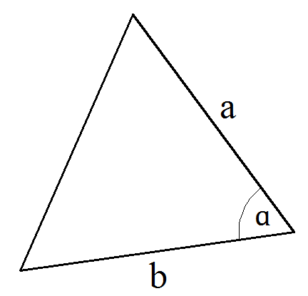 Периметр треугольника по двум сторонам и углу между ними
