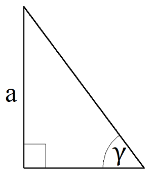 Площадь прямоугольного треугольника по катету и противолежащему углу
