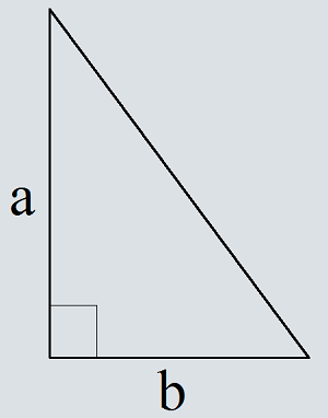 Площадь прямоугольного треугольника по катетам