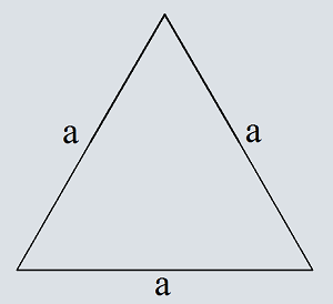 Площадь равностороннего треугольника по стороне