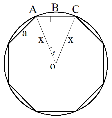 Длина окружности по стороне вписанного правильного многоугольника