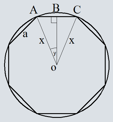 Длина окружности по стороне вписанного правильного многоугольника